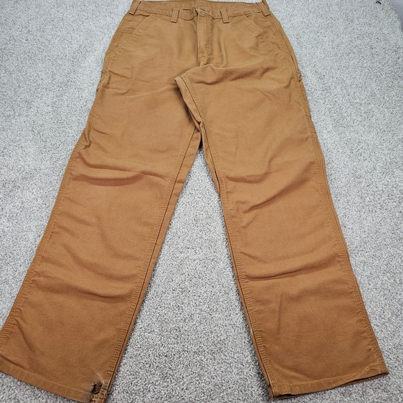 Carhartt Other - Carhartt Mens 32x31 Brown Dungaree Fit Canvas Work Pants Loose Fit